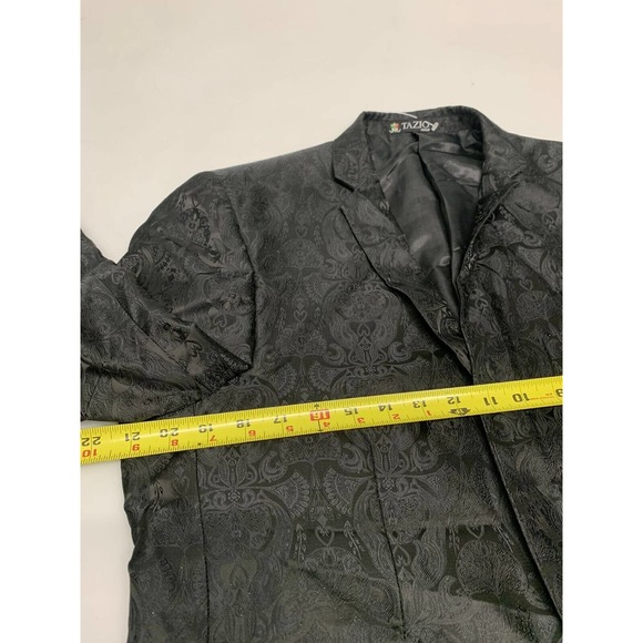 New Tazio Italy Blazer Jacket Black 42R Men's A28 - Picture 5 of 9